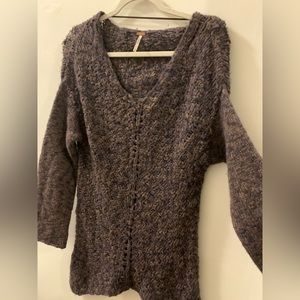 Free people sweater size Medium oversized open knit academia boho classic